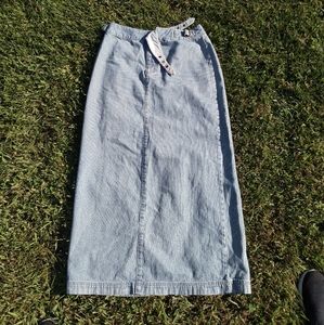 Vintage Liz claiborne long denim striped shirt